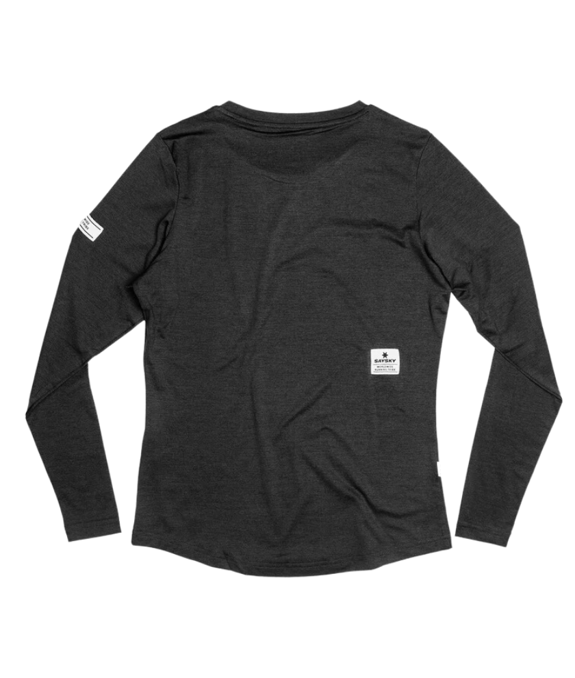 [3818300000005] SAYSKY - W Clean Pace Longsleeve (BLACK MELANGE, L)