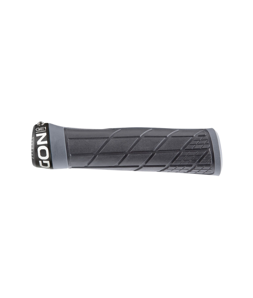 [42410040] GRIP GE1-BLACK, HARDCORE PLASTIK W/ DOUBLE DENSITY SILICON BASED COMPOUND, W/ ALLOY BLACK CLAMP, DARK GREY BODY&amp;BLACK INLAY&amp;WHITE CORE