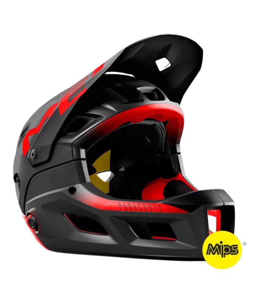 MET HEL PARACHUTE MCR MIPS CE BLACK RED | MATT GLOSSY M (3HM120CE00MNR2)
